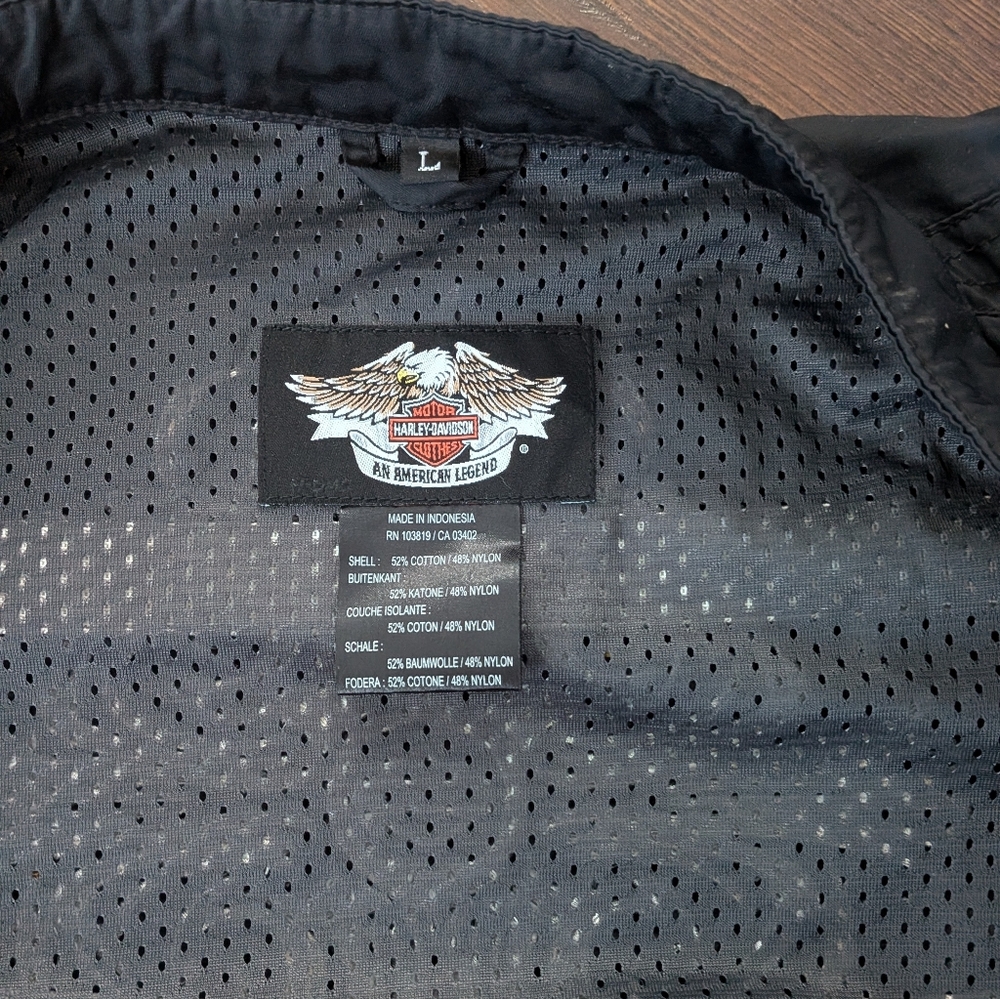 Harley-Davidson Women’s Black Moto Cross Jacket Studded Size L - Picture 9 of 12